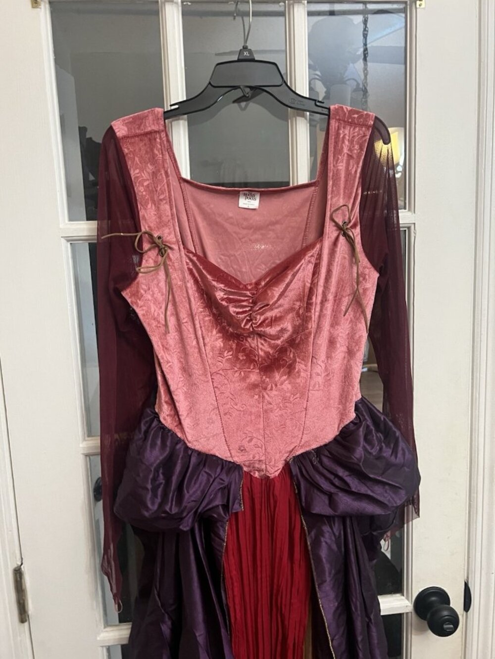 Disney Movie Sarah Sanderson  Hocus Pocus Pink Burgundy Gold L Costume.    G - Picture 2 of 8